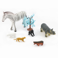 تصویر  بازی حیوانات 4 تکه بزرگ و 6 تکه کوچک Wild Animals