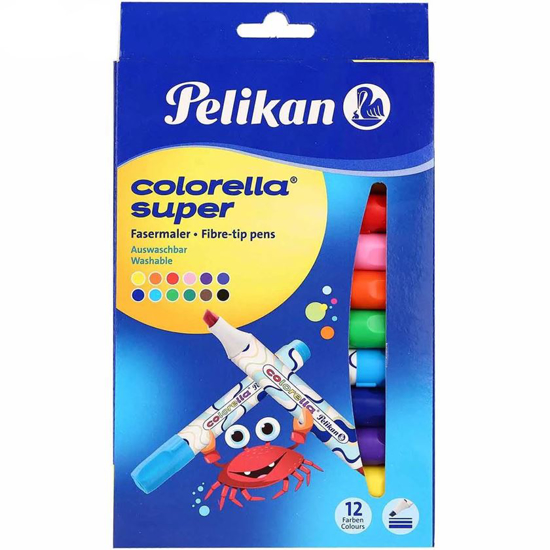 تصویر  ماژیک نقاشی پلیکان 12 رنگ مدل Colorella Super