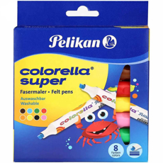 تصویر  ماژیک نقاشی پلیکان 8 رنگ مدل Colorella Super