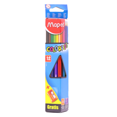 تصویر  مداد رنگی مپد 12 رنگ مدل color peps